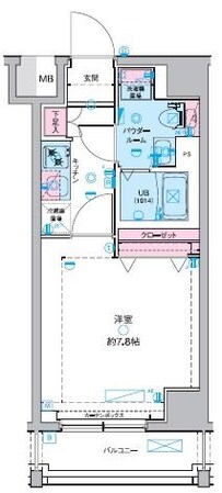 ジェノヴィア田町スカイガーデン（GENOVIA田町skygarden）の物件間取画像